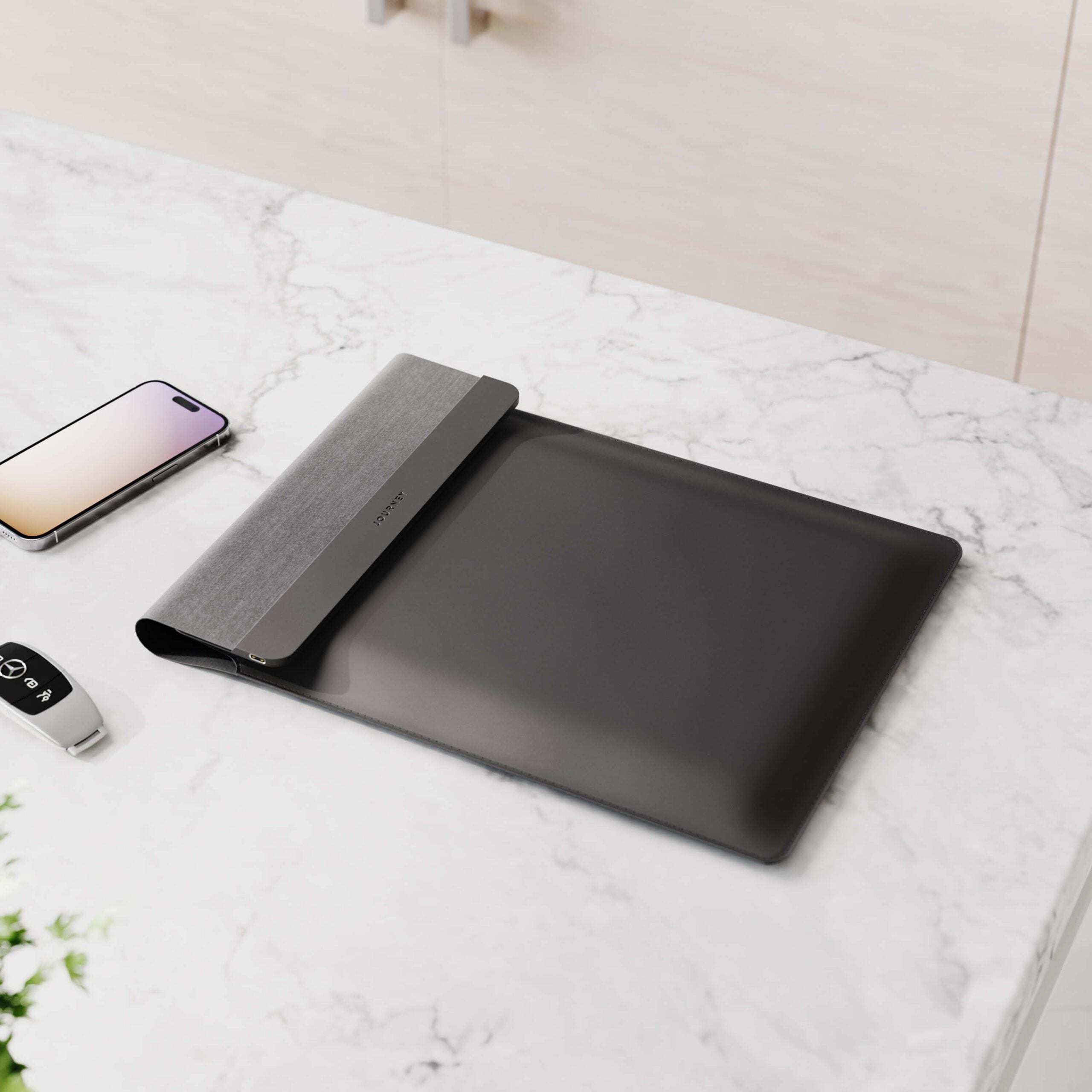 Nexa Laptop Sleeve with wireless charging in Black