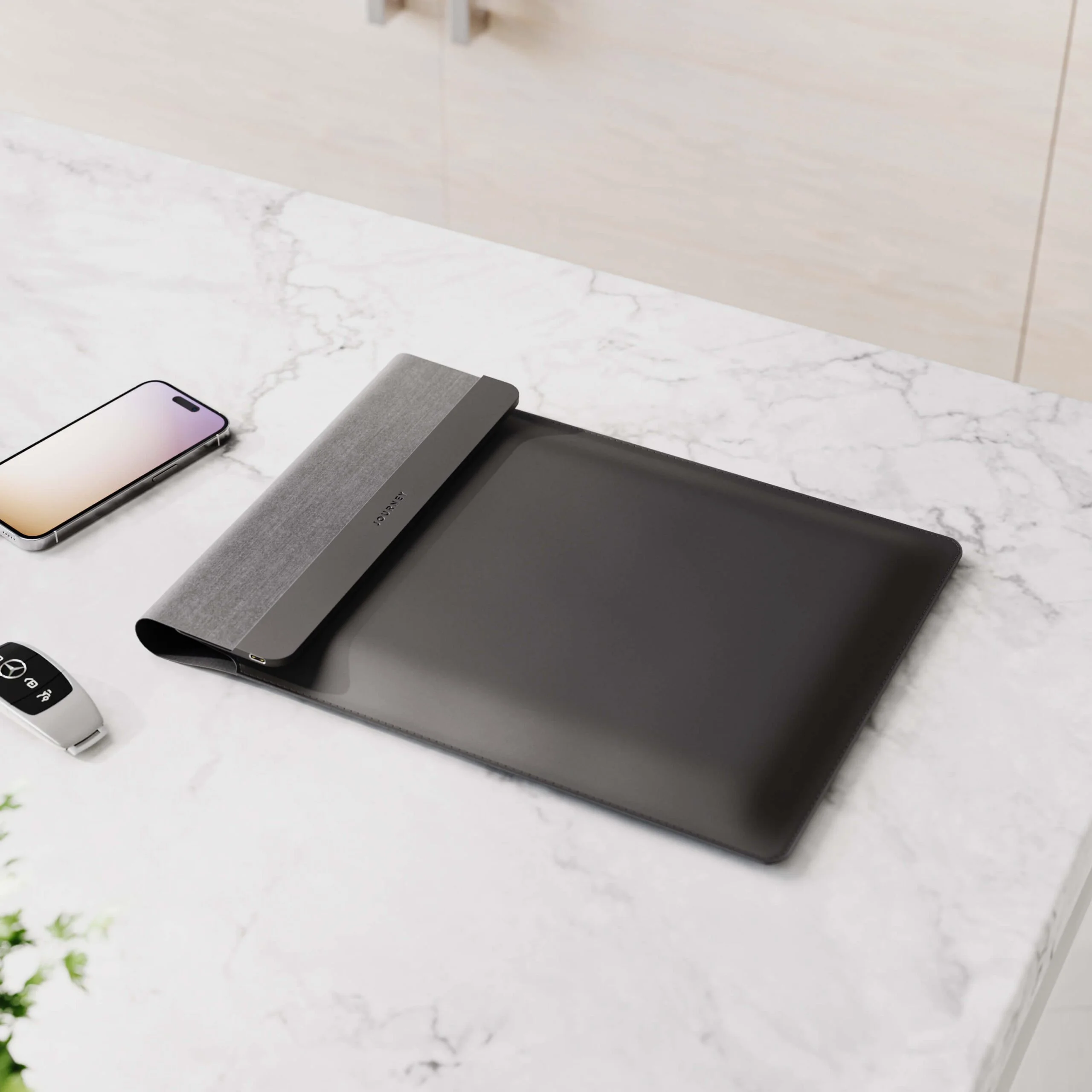 Nexa Laptop Sleeve with wireless charging in Black